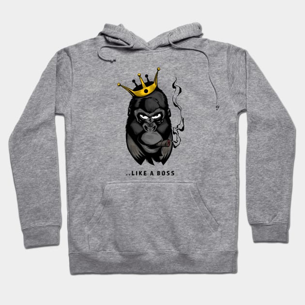 Gorilla Boss Cigars Hoodie by Nocturtle